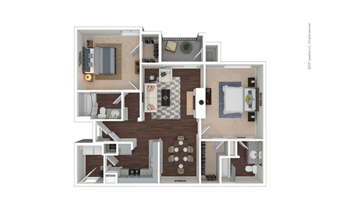 B5 Floor Plan at Preserve at Rolling Oaks, Austin, TX, 78728